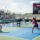 Match de pickleball en tournoi