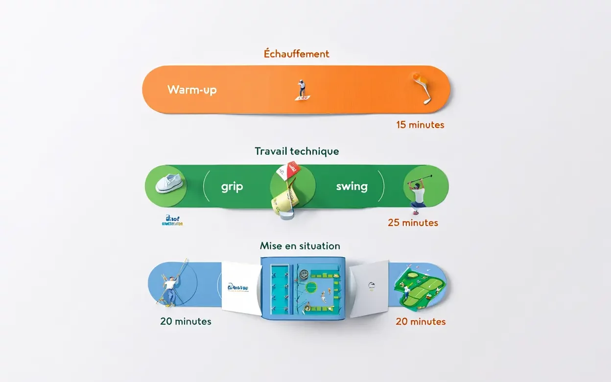 Structure d'une séance d'initiation golf