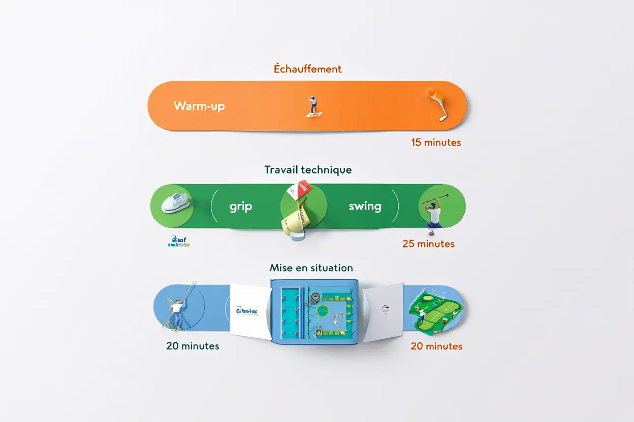 Structure d'une séance d'initiation golf