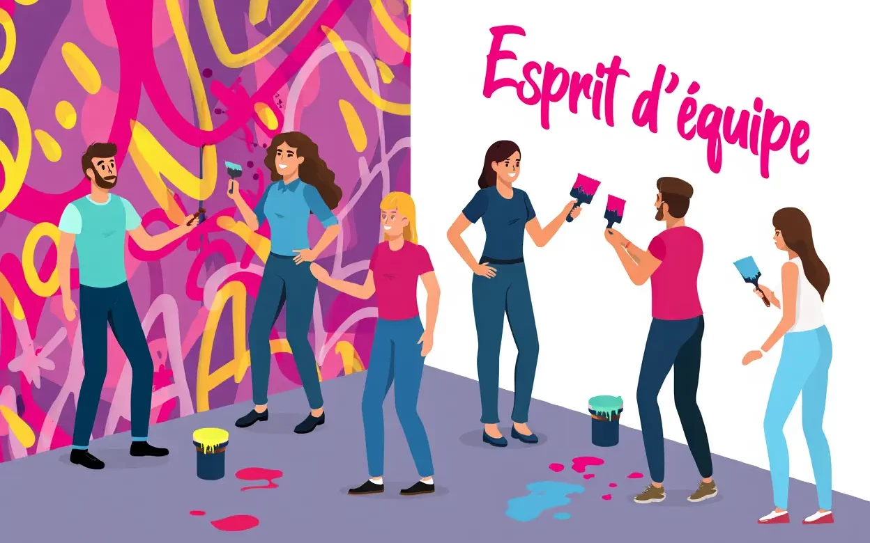 ae2fffd416ae8a742759039d419bf4a23a6aceb253fdaded1dc6f663d34ca204 Atelier créatif de graffiti en équipe