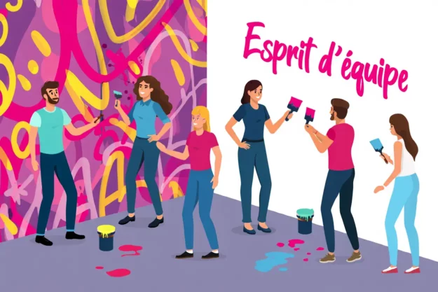 Atelier créatif de graffiti en équipe