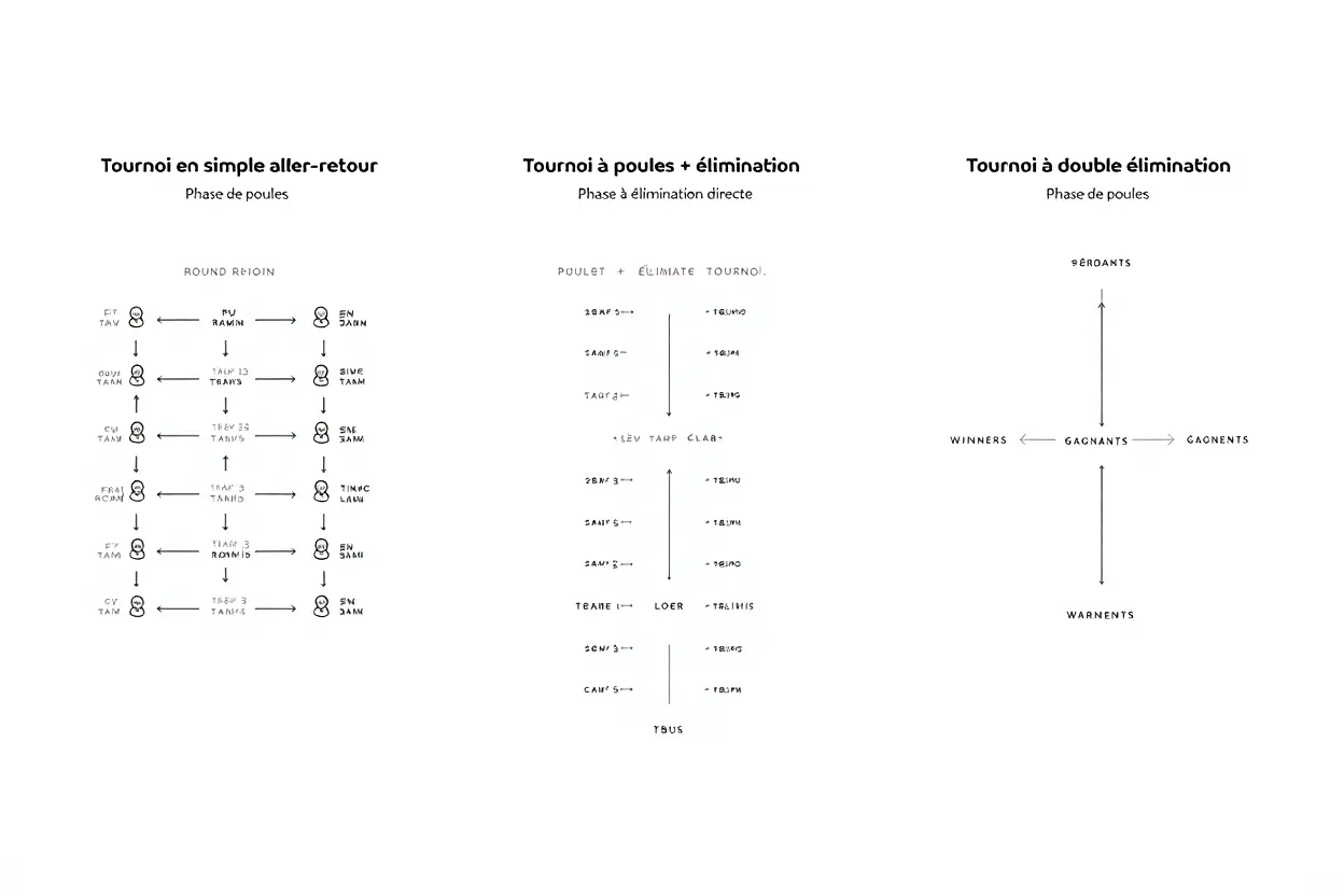 Comparaison des formats de tournoi de pickleball