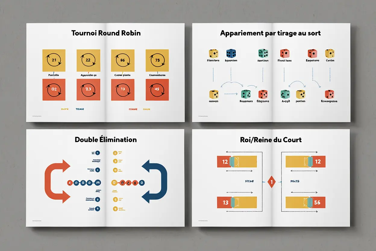 Formats de tournois de pickleball en entreprise