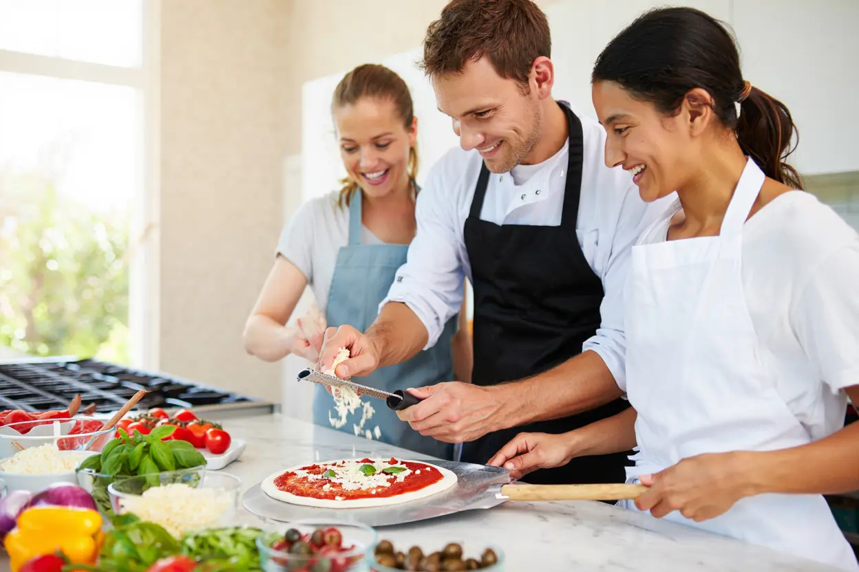Atelier culinaire en équipe