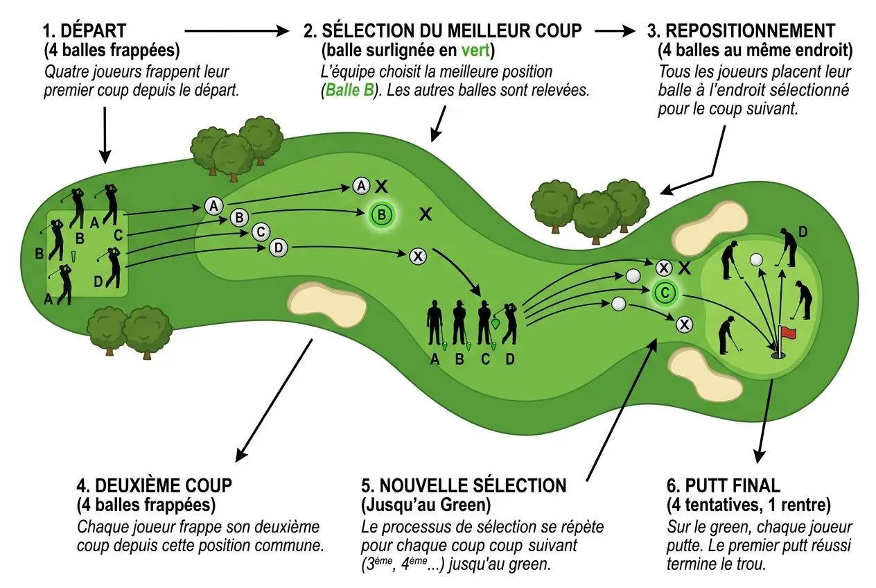 Déroulement étape par étape du scramble