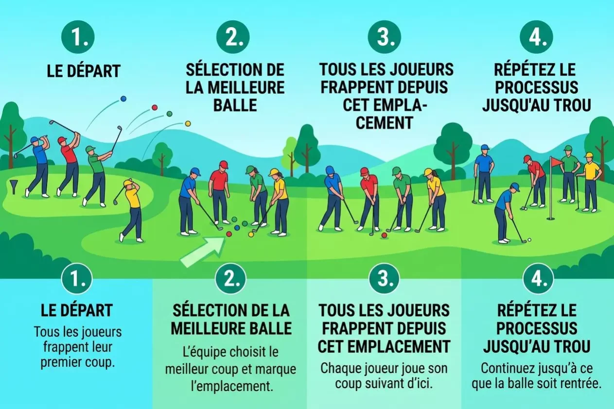 Principe du scramble golf