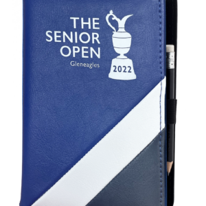 Porte carte de score de golf en cuir bleu marine personnalisable avec logo imprimé - BCM Sports