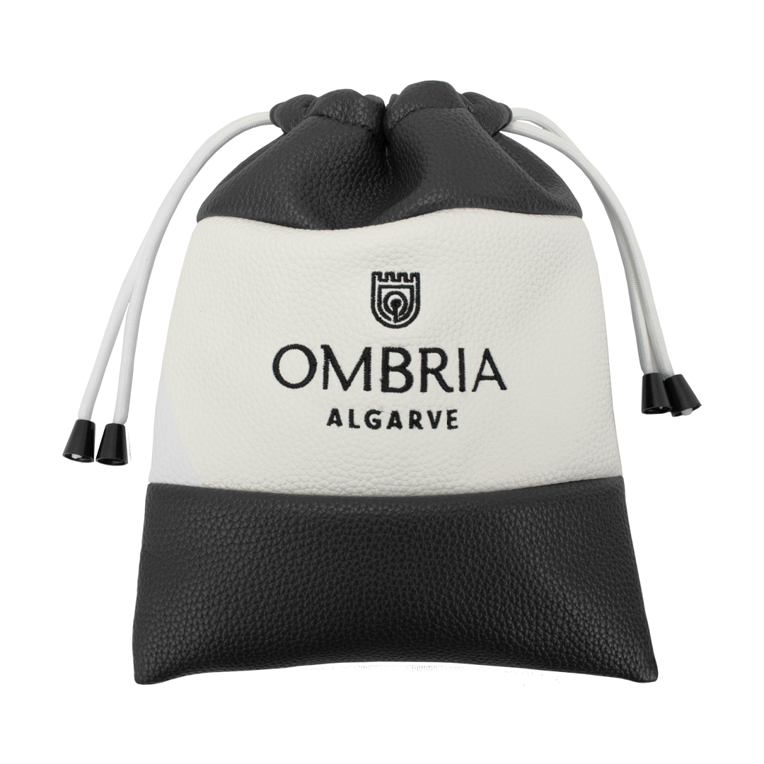 Pochette Lynx personnalisable en simili cuir noir avec logo brodé