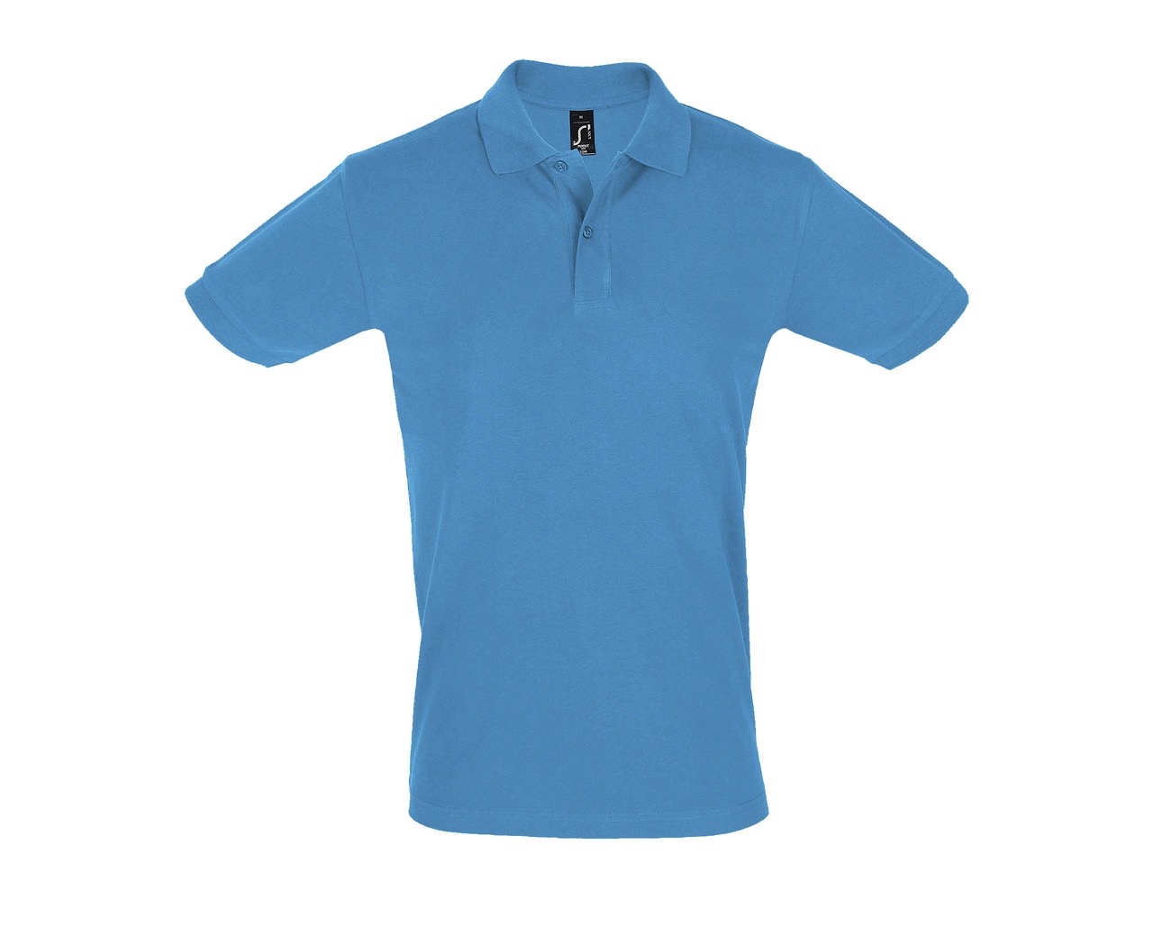 POLO PERFECT MEN-Aqua Polo Perfect personnalisable aqua en coton piqué – polo homme à broder ou floquer