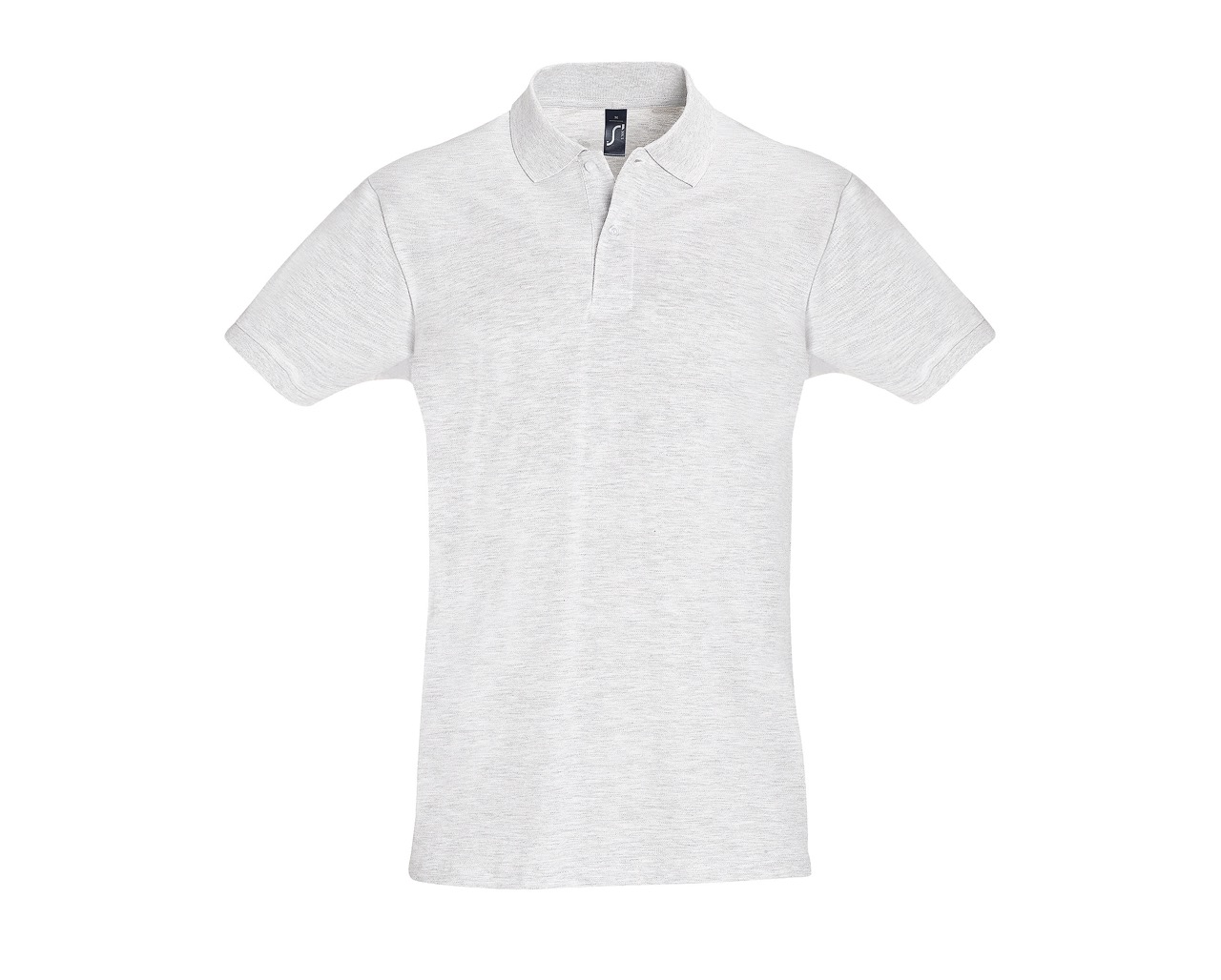POLO PERFECT MEN-Blanc chiné Polo Perfect personnalisable blanc chiné en coton piqué – polo homme à broder ou floquer
