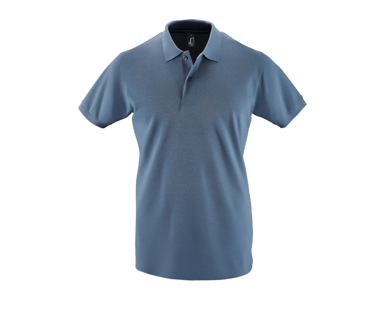 POLO PERFECT MEN-Bleu ardoise Polo Perfect personnalisable bleu ardoise en coton piqué – polo homme à broder ou floquer