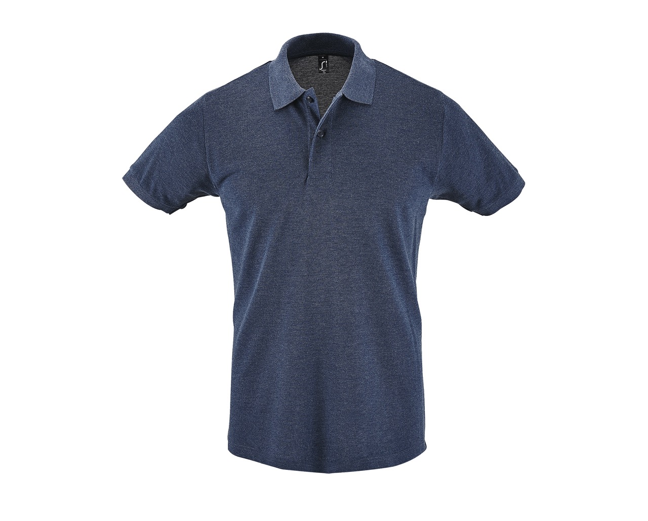 POLO PERFECT MEN-Denim chiné Polo Perfect personnalisable denim chiné en coton piqué – polo homme à broder ou floquer