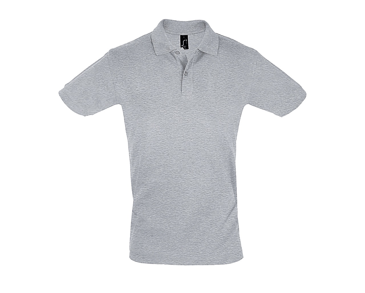 POLO PERFECT MEN-Gris chiné Polo Perfect personnalisable gris chiné en coton piqué – polo homme à broder ou floquer