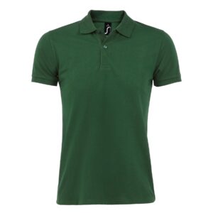 Polo Perfect personnalisable vert bouteille en coton piqué – polo homme à broder ou floquer