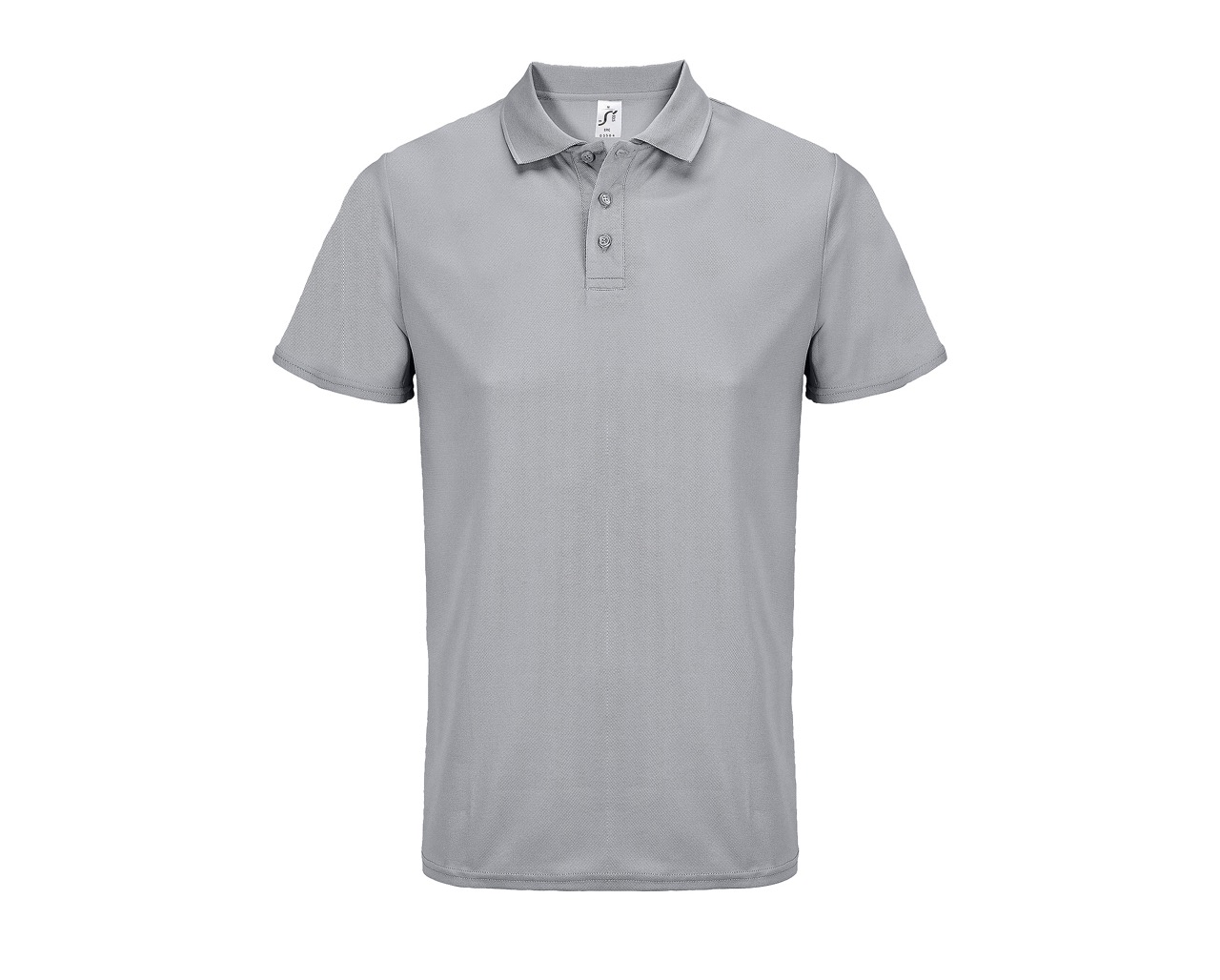 POLO PITCHER-Gris pur Polo Pitcher personnalisable gris pur – polo homme respirant à broder ou floquer