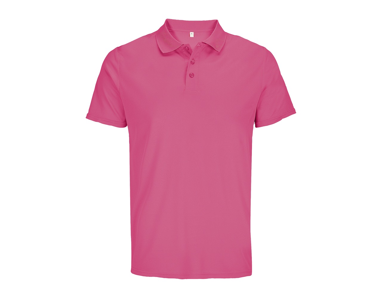 POLO PITCHER-Rose ruban Polo Pitcher personnalisable rose ruban – polo homme respirant à broder ou floquer