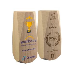 Trophée de golf en bois personnalisable